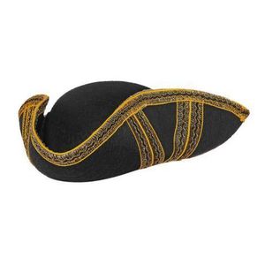 Palarie tricorn neagra imagine