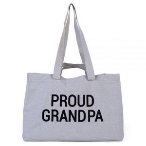 Geanta Childhome Proud Grandpa Gri imagine