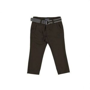 Pantaloni maro din doc si curea textila (4533), 6 ani 116 cm imagine