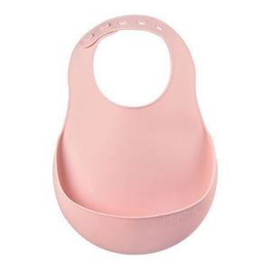 Baveta silicon Beaba Old Pink imagine