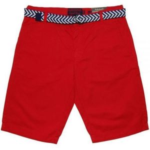 Pantaloni scurti rosii cu curea (6261), 12 ani 152 cm imagine