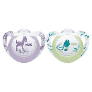 Suzeta Nuk Genius Color Silicon M2 Mov 6-18 luni Set 2 Bucati imagine