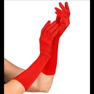 Manusi lycra satin rosii imagine