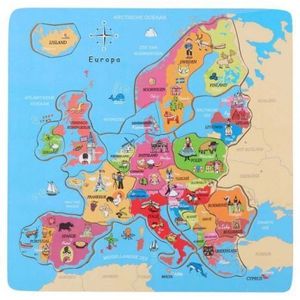 Puzzle din lemn Europa Marionette 19 piese imagine