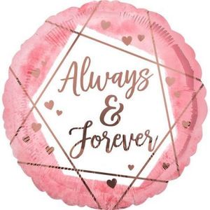 Balon folie always & forever 45 cm Amscan AM4176701 imagine