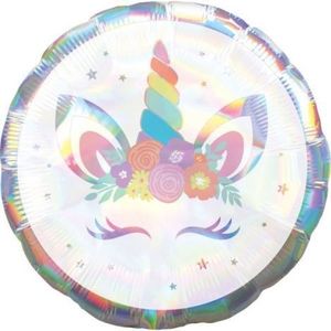 Balon folie unicorn iridescent 43 cm Amscan AM4080801 imagine