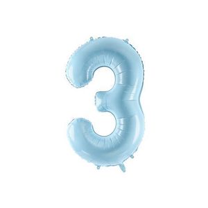 Balon folie cifra 3 bleu 86 cm imagine