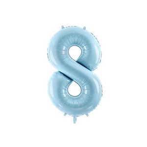 Balon folie cifra 8 bleu 86 cm imagine