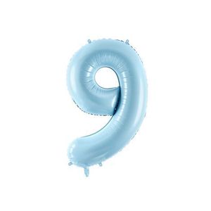 Balon folie cifra 9 bleu 86 cm imagine