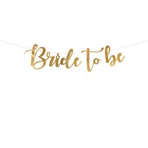Banner bride to be auriu 80x19 cm imagine