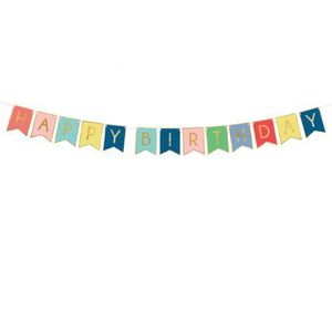 Banner happy birthday mix 16.5x62 cm imagine