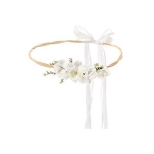 Coroana flori alba 18 cm imagine