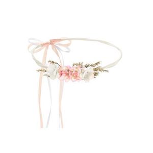 Coroana flori roz 18 cm imagine