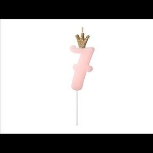 Lumanare cifra 7 coroana 9.5 cm imagine