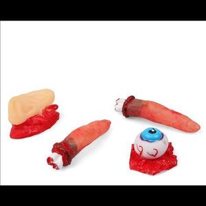 Decor halloween degete, ureche, ochi latex imagine