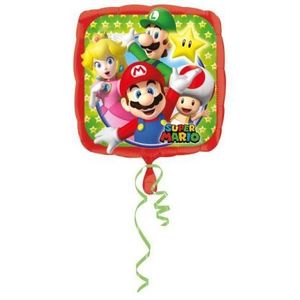 Balon folie petrecere super mario 45 cm imagine