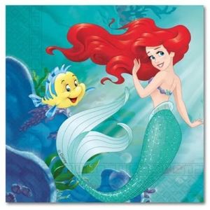Servetele petrecere ariel mica sirena 33x33 cm imagine