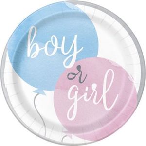 Farfurii petrecere gender reveal 23 cm imagine