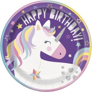 Farfurii petrecere unicorn 23 cm imagine
