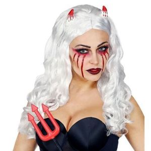 Peruca alba demon Widmann Italia 04456 imagine