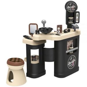 Salon coafura pentru copii Smoby Barber Shop, Barber and Cut negru imagine