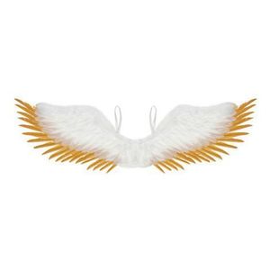 Aripi inger alb-aurii 100 cm Widmann Italia 01198 imagine