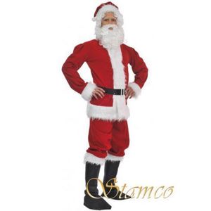 Costum mos craciun catifea deluxe imagine