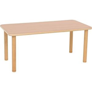 Masa dreptunghiulara Flexi 120x60 cm, cu blat gros, ajustabila mas 0-3, gradinita imagine