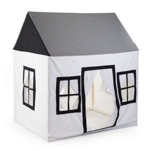 Casuta de joaca Childhome 125x95x145 cm Alb Negru imagine