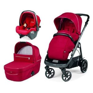 Carucior 3 in 1 Peg Perego Veloce, SLK, 0 - 22 kg, Red Shine, Rosu imagine