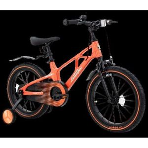 Bicicleta copii 4-6 ani, 16 inch, Lamborghini Cadru Magneziu Portocalie, Mesuca LBK00716ORG imagine