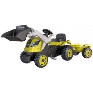 Tractor cu pedale si remorca Smoby Farmer Max verde cu negru imagine
