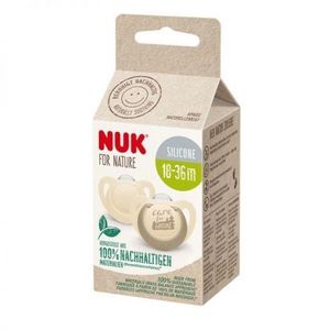 Suzeta Nuk for Nature Silicon M3, 18-36 luni, Set 2 Bucati, Crem imagine