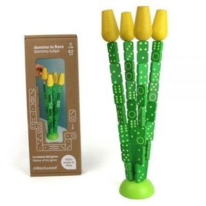 Domino Tulips, cu piese stivuibile din lemn, Milaniwood imagine