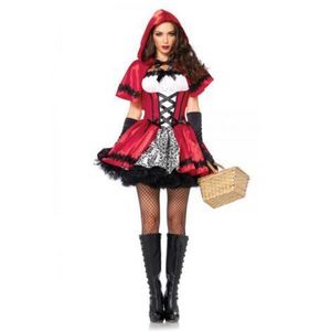 Costum scufita rosie gotica imagine
