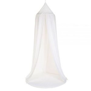 Cort cu baldachin + saltea de joaca Childhome 120x120x230 cm, Jerse Alb imagine
