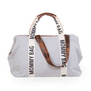Geanta de infasat Childhome Mommy Bag Signature Alb imagine