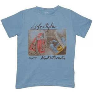 Tricou albastru cu imprimeu (6032), 10 ani 140 cm imagine