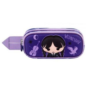 Penar 3D Wednesday Chibi cu 2 compartimente, 22x9.5x8 cm imagine