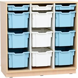 Set mobilier Quadro 197, cu containere culisante, alb, gradinita si scoala imagine
