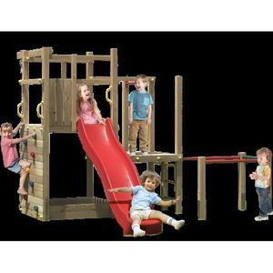 Complex de joaca din lemn Fungoo® Fungoo Climbing Star 4 08740PK (natur) imagine