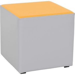 Puf taburet mic bicolor gri-galben, cresa si gradinita imagine