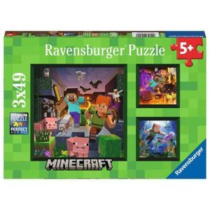 PUZZLE MINECRAFT, 3x49 PIESE imagine