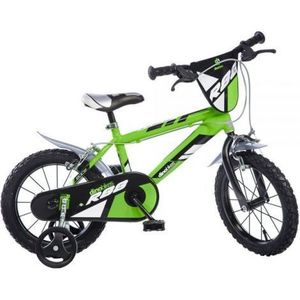 Bicicleta copii 3-5 ani, 14 inch, Verde, Dino Bikes DB414UR88GR imagine