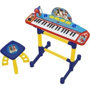 Keyboard electronic cu microfon si scaunel Paw Patrol imagine