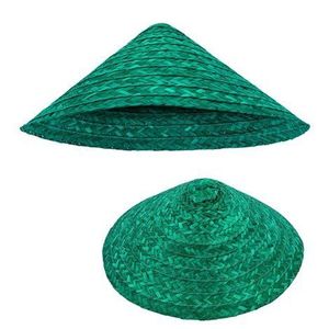 Palarie paie vietnamez verde imagine