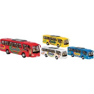 Autobuz sportiv die-cast Coach, cu functie pull-back, 18 cm lungime imagine