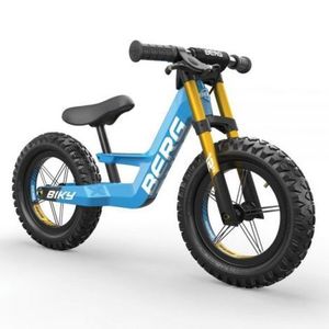 Bicicleta copii 2-5 ani, fara pedale, Berg Biky Cross Albastru Cu Frana De Mana, Berg Toys BT24747000 imagine