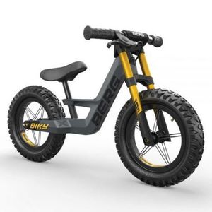 Bicicleta copii 2-5 ani, fara pedale, Berg Biky Cross Gri Cu Frana De Mana, Berg Toys BT24747100 imagine