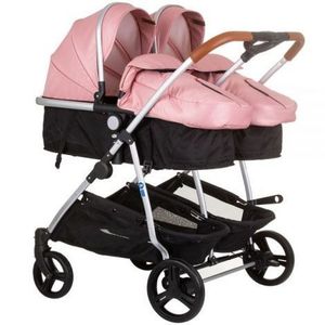 Carucior gemeni Chipolino Duo Smart 2 in 1 flamingo imagine